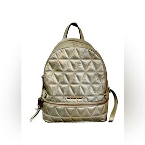 Michael Kors Gold Metallic Backpack